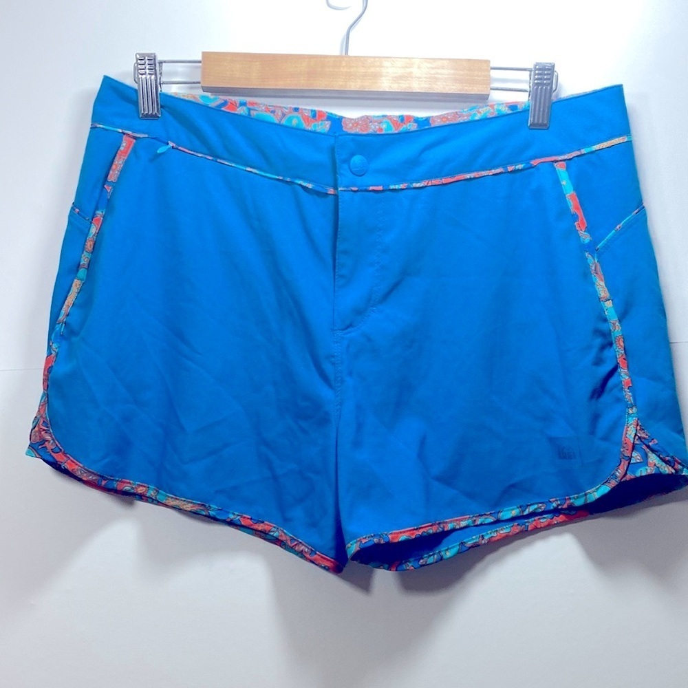 REI Bright Blue Athletic Board Shorts for Active Adventures